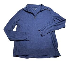 👕 Perry Ellis Sport‎ Blue 1/4 Zip Pullover Long Sleeve Top Men’s Medium 👕